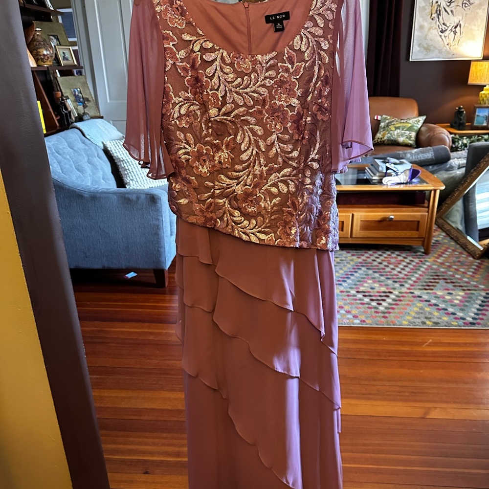 Orchid Mother of the Bride Full length Formal Gown Sz 10 - Picture 8 of 8